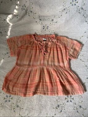 Anthropologie Pilcro The Bette Babydoll Peasant Blouse XS